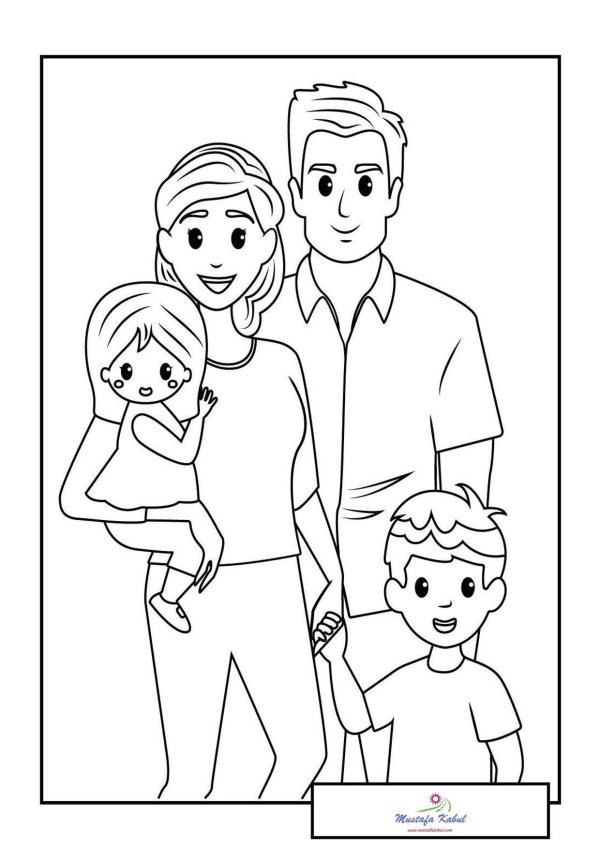 семейный портрет раскраска