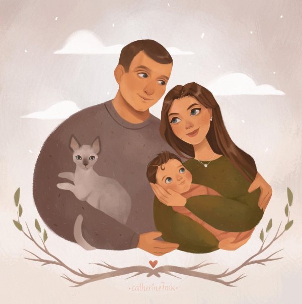 семейные иллюстрации