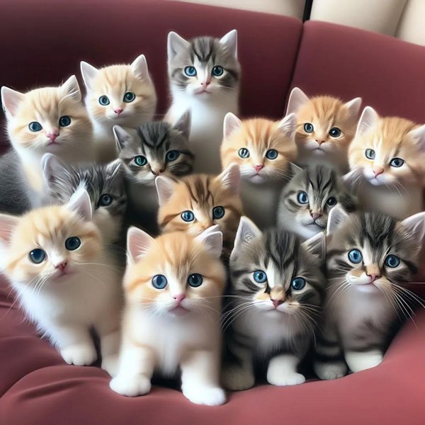 много котят