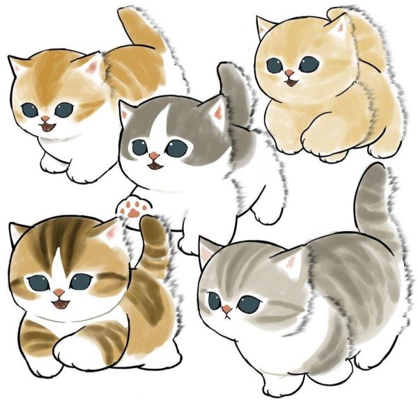 рисунки милых котиков из пинтереста