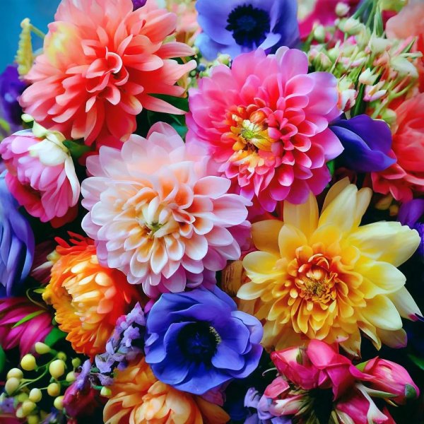 низкорослые георгины