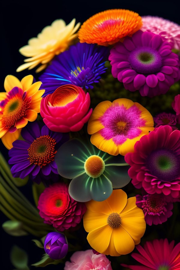 цветок разноцветный