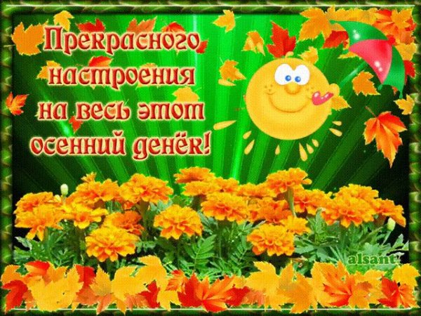 прекрасного осеннего денечка и отличного настроения