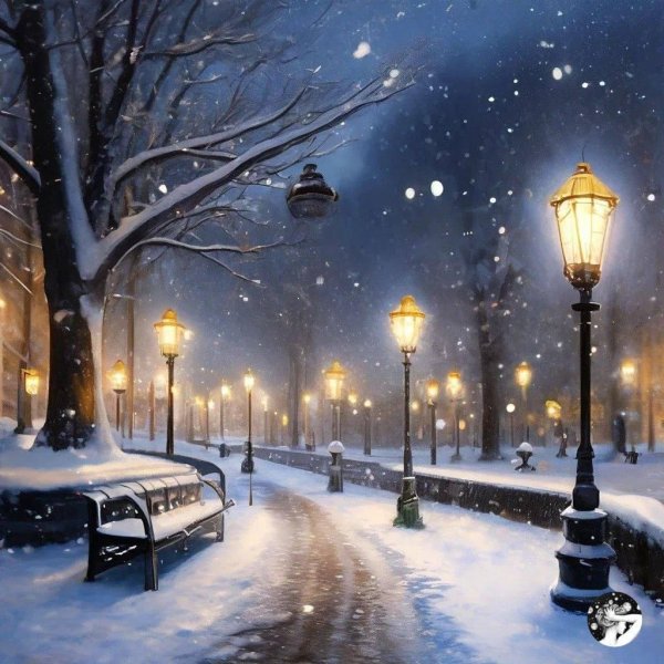 зимние фонари