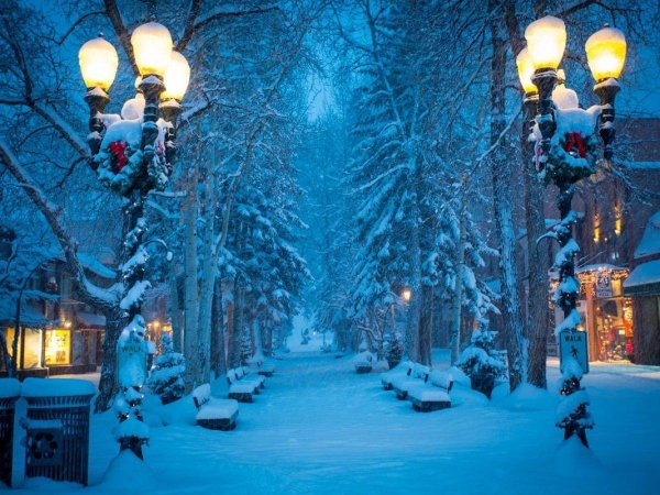 красивая зимняя улица