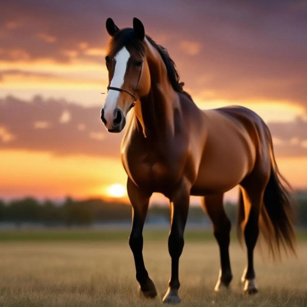 конь на закате