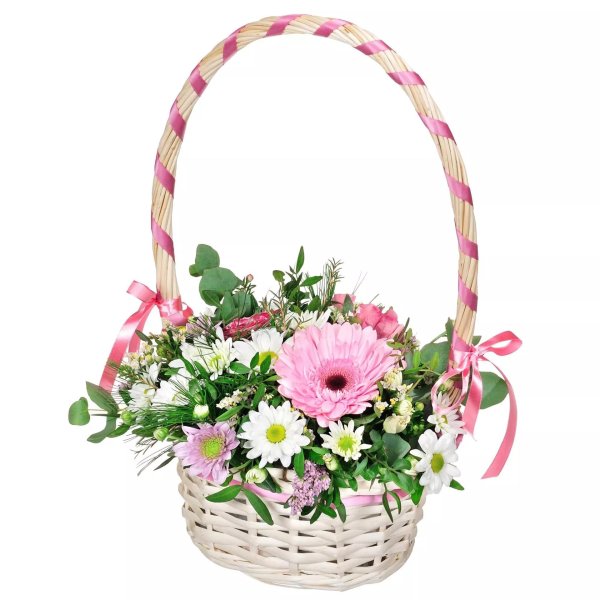 небольшие корзинки с цветами