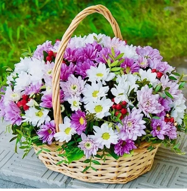 корзинка цветов