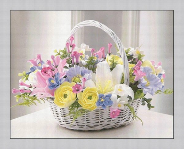 цветы в корзинках