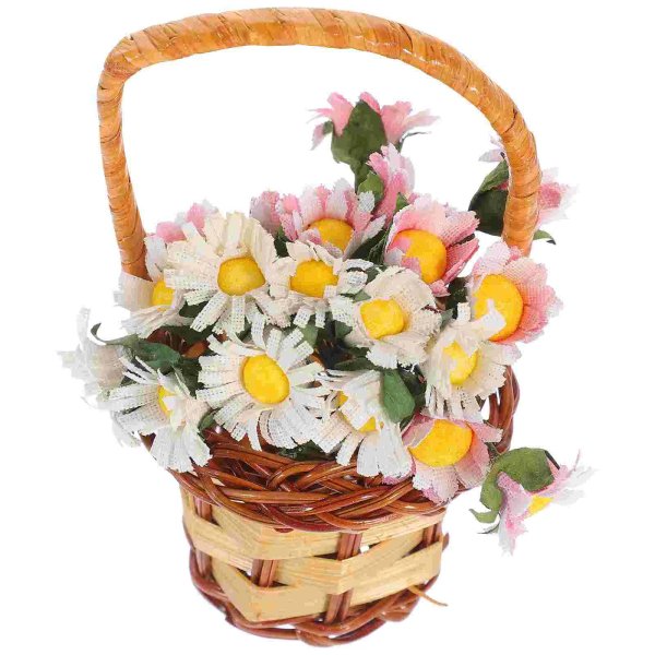 ромашки в корзине