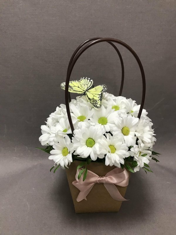 хризантемы в сумочке