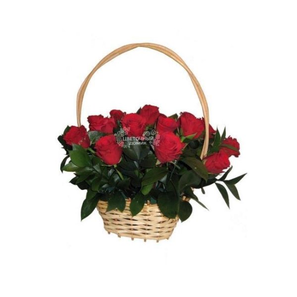 розы в корзинке