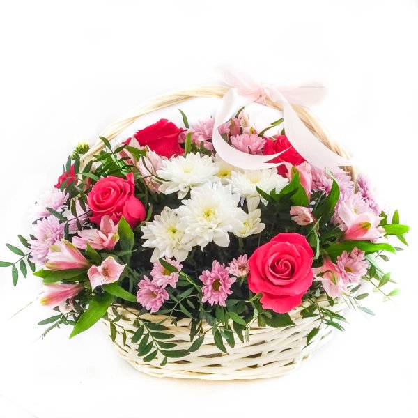 цветочная композиция в корзинке