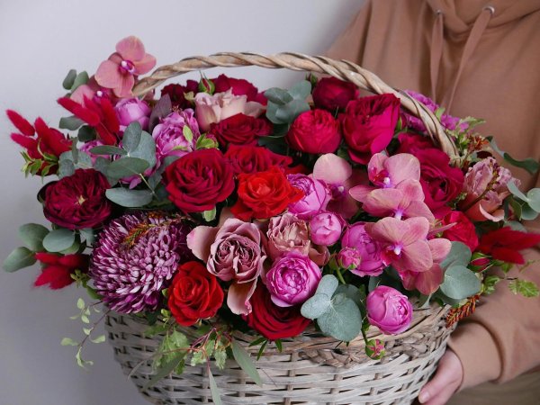 букет в корзинке