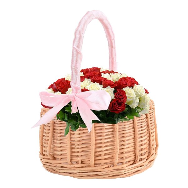 цветы в корзинке