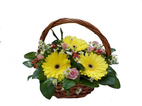букет в корзинке