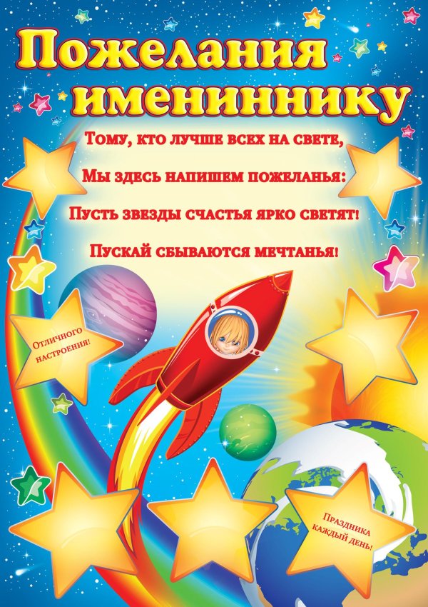 плакат именинники