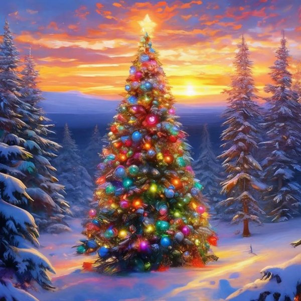 новогодний лес