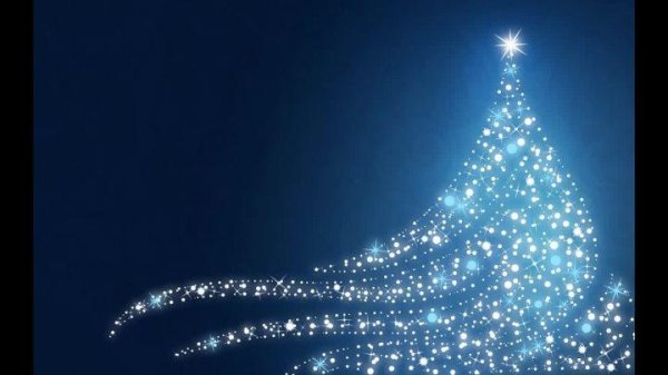 синий новогодний фон