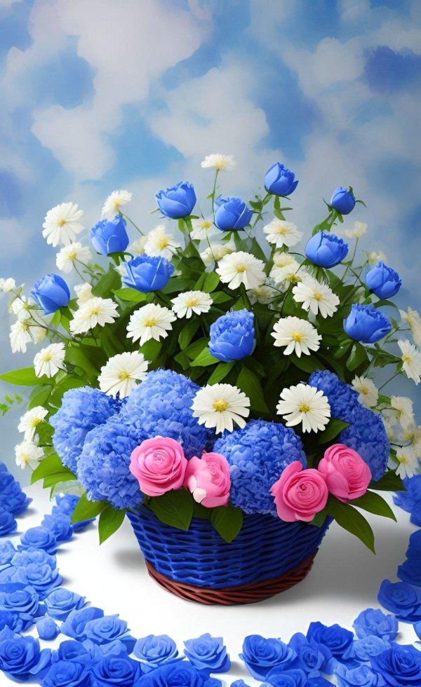цветы синие