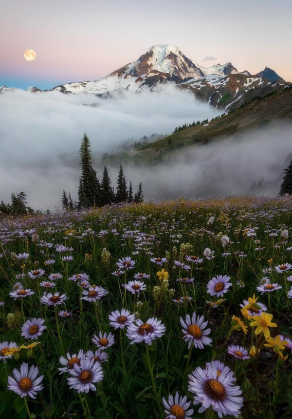 рассвет в горах