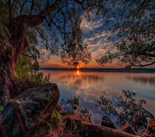 закат на природе