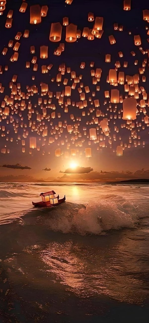 floating lanterns