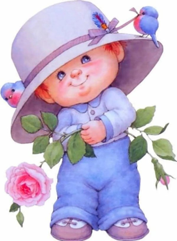 мальчик с цветами