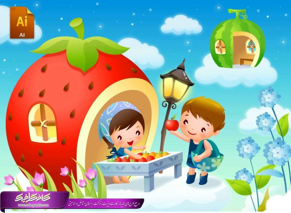 сад мультяшная