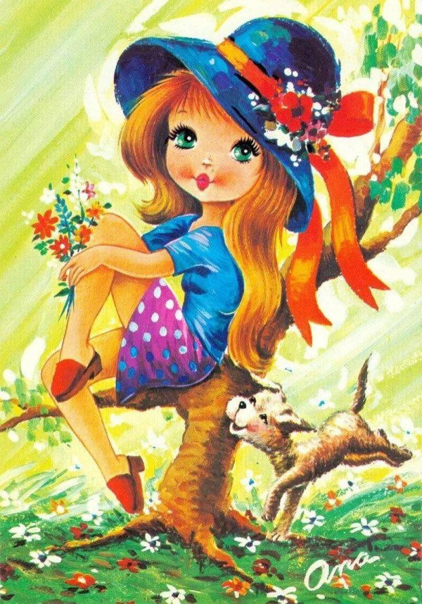 девочка мультяшная