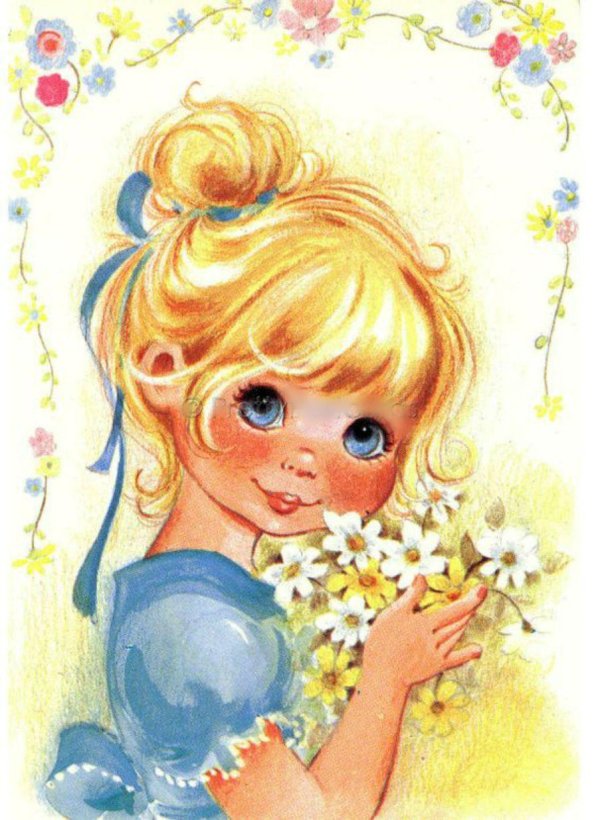 открытка девочка