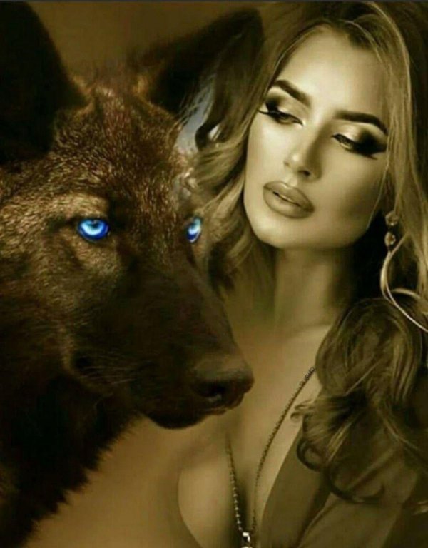 девушка волчица