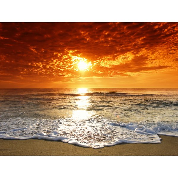 закат на пляже