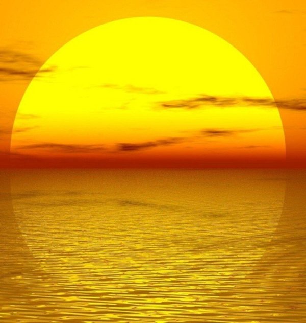 желтый закат