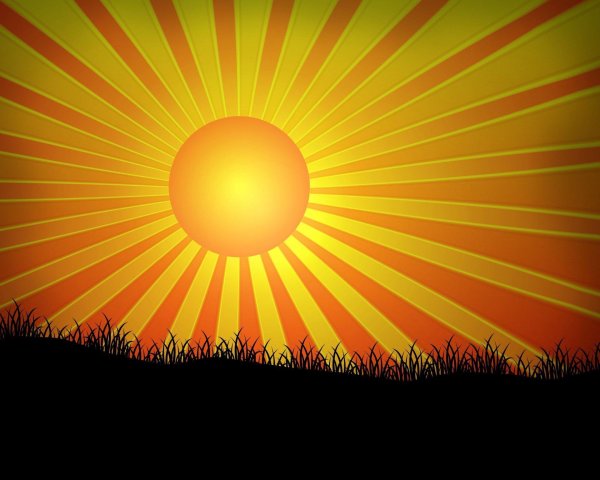 лучами солнца