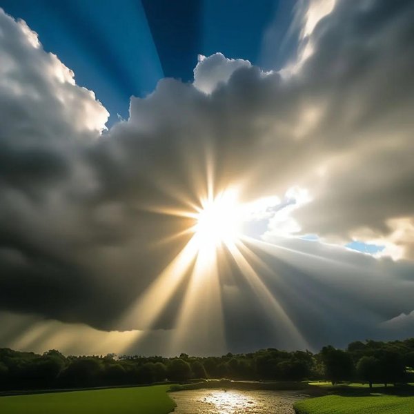 небо с лучами