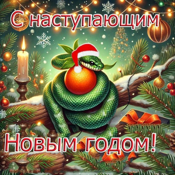 с новым годом змеи
