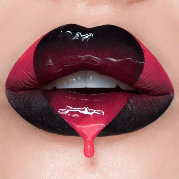 необычный макияж губ