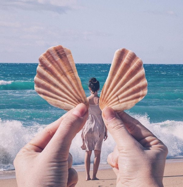 необычная фотосессия на море