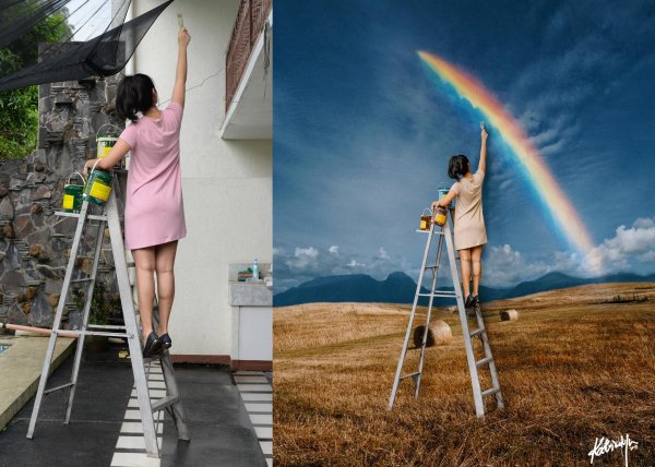 необычная радуга