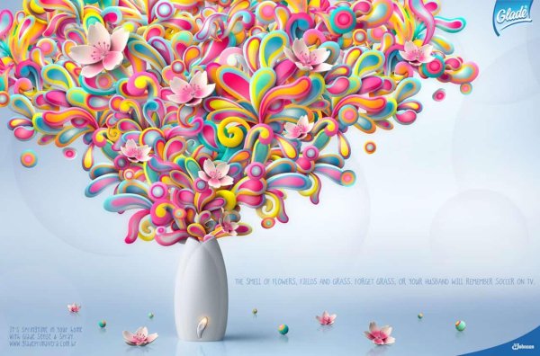 красочные цветы