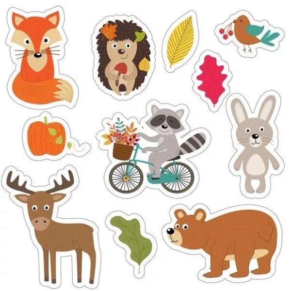 осенние наклейки