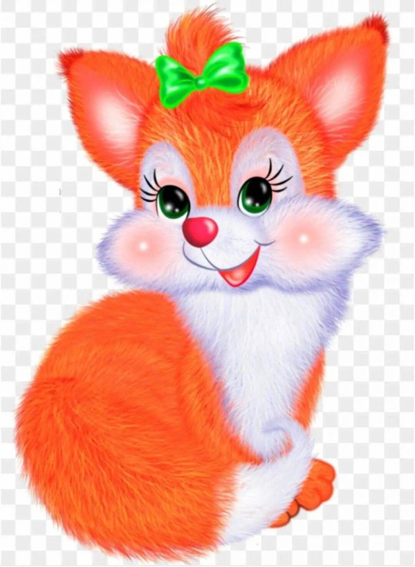 лисичка на прозрачном фоне