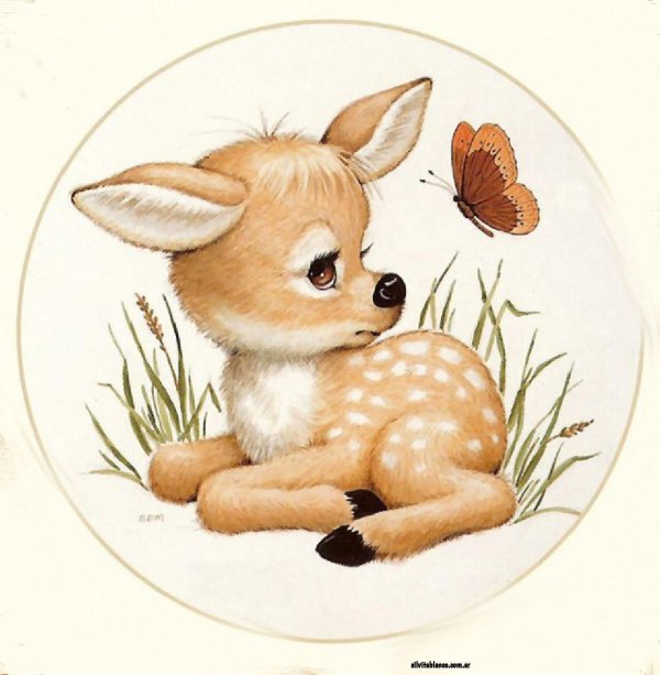 олененок рисунок