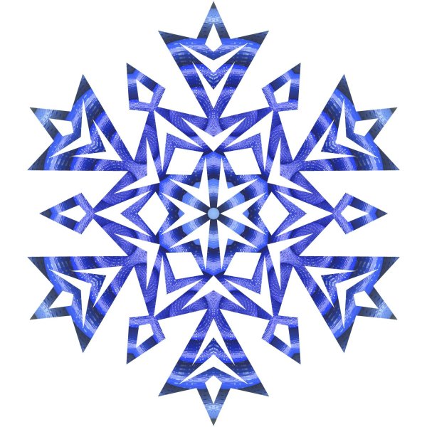 снежинка синяя