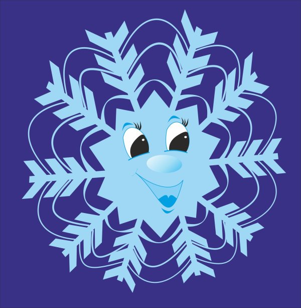 веселая снежинка