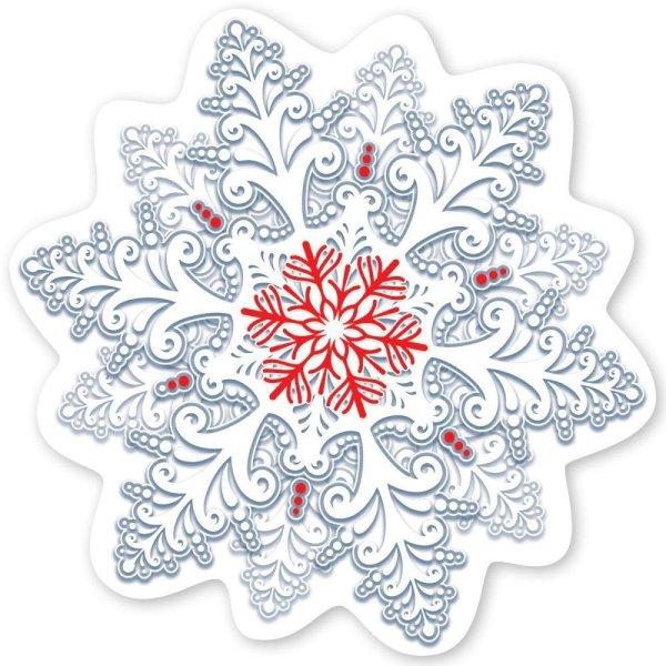 цветная снежинка