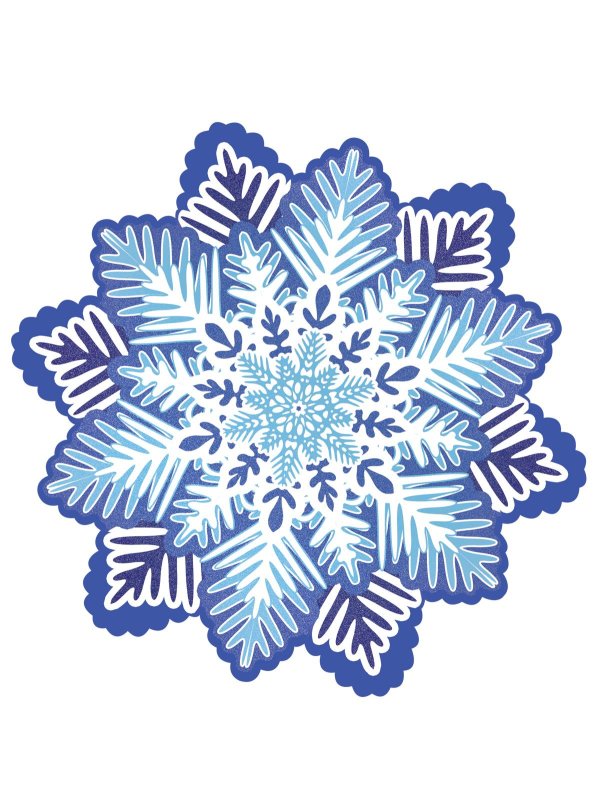 цветная снежинка