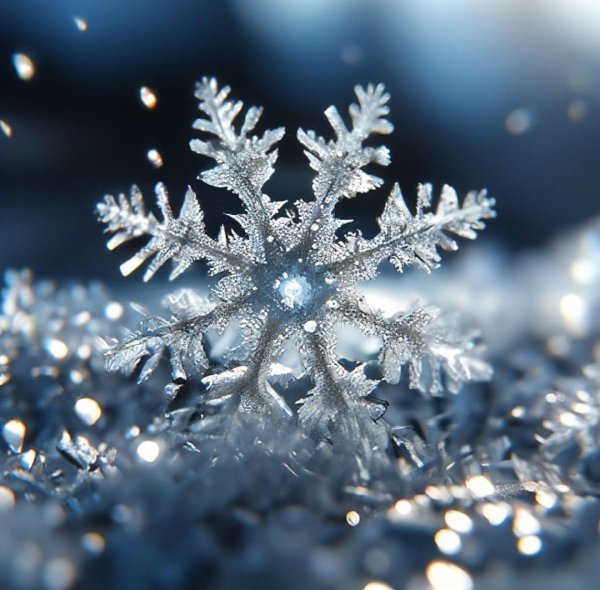 красивая снежинка