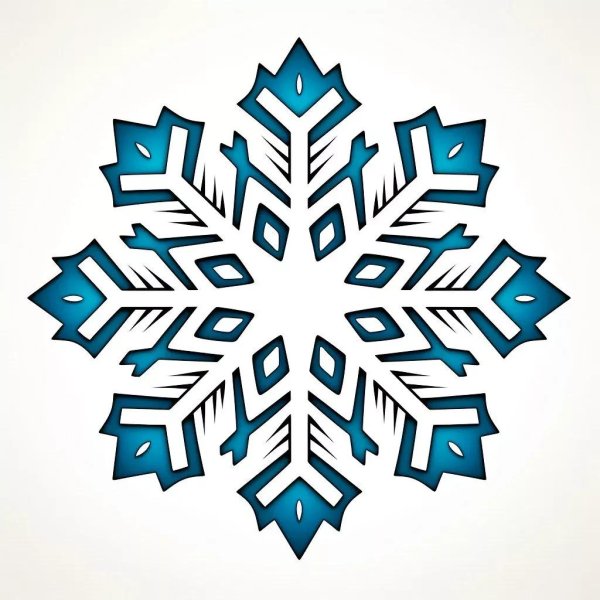 красивая снежинка